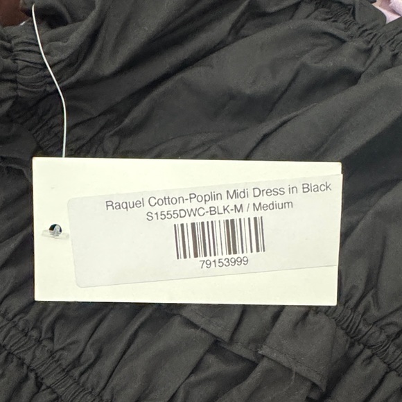 Chic Black Puff Sleeve Midi Dress - Picture 3 of 3